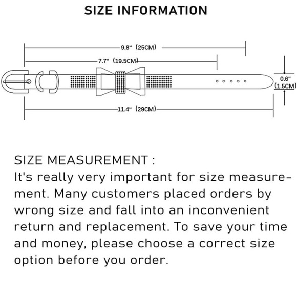 Diamond Fabulous Leash And Collar Bow Set XS - Picture 12 of 12